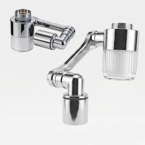 SOPAMI 3D Filter Faucet Set - Multi-Angle Swivel Faucet Aerator with 3 Included Filter Cartridges, Anti-Splash Soft Aeration, Transparent Visible Filter Housing, Compatible with Kitchen, Bathroom & Laundry Faucets