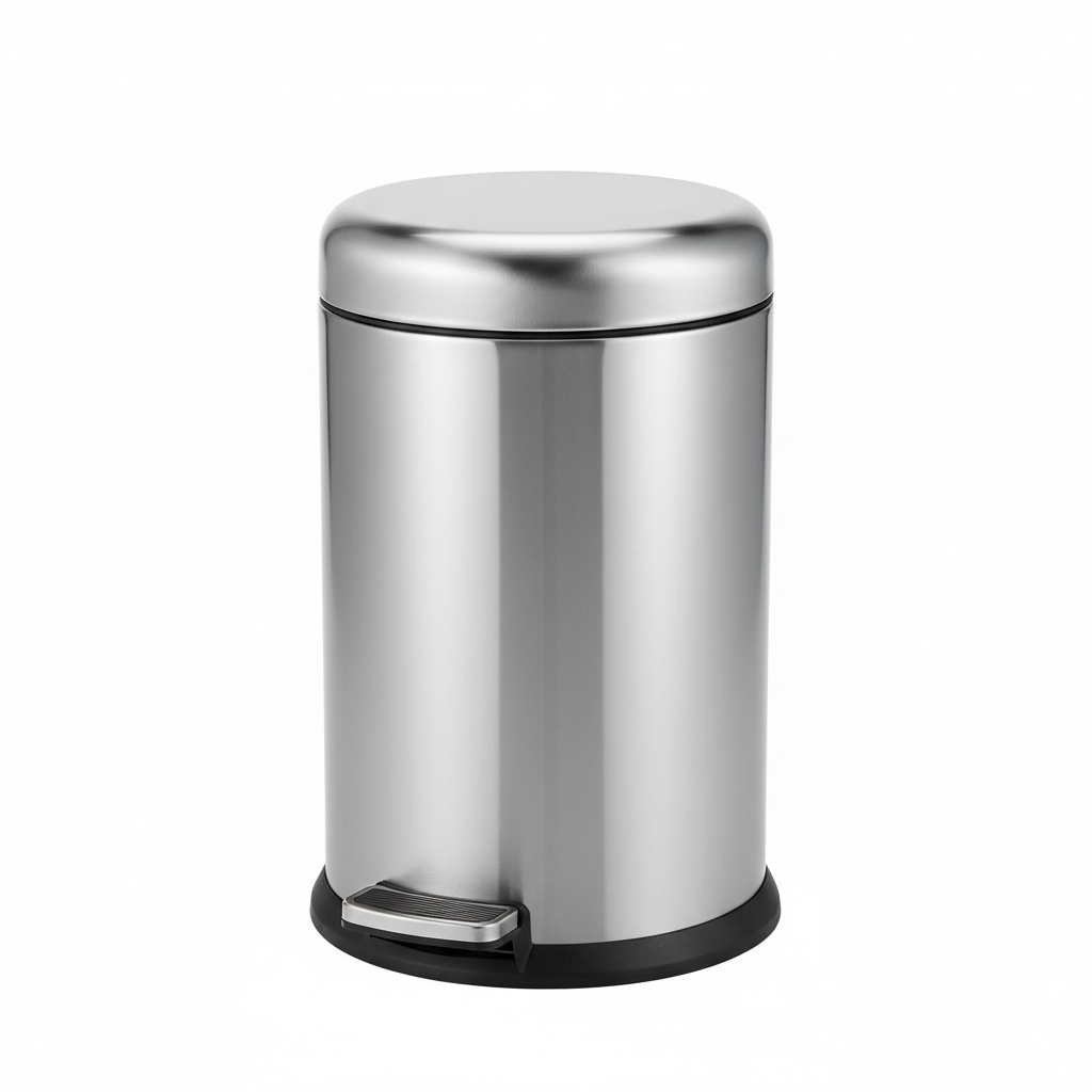 GAOMON Stainless Steel Kitchen Trash Can – Soft-Close Lid & Hands-Free Pedal